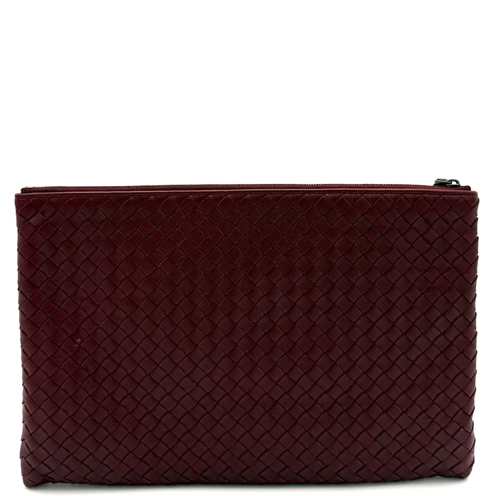 Intrecciato Leather Clutch