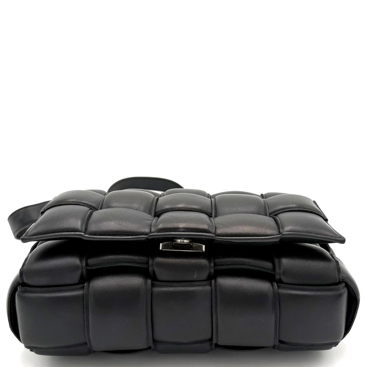 Padded Cassette Maxi Intreccio Nappa Leather Crossbody Bag