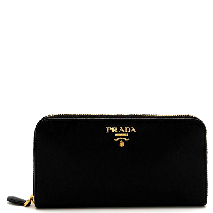 Vitello Move Black Leather Long Wallet