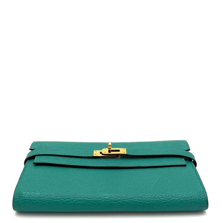 Kelly Epsom Wallet in Vert Jade