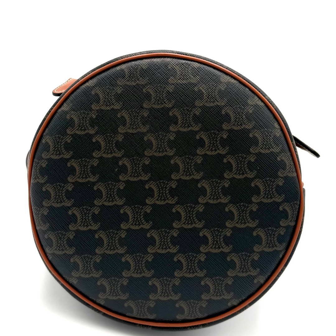 Clara Triomphe Canvas and Leather Bucket Bag