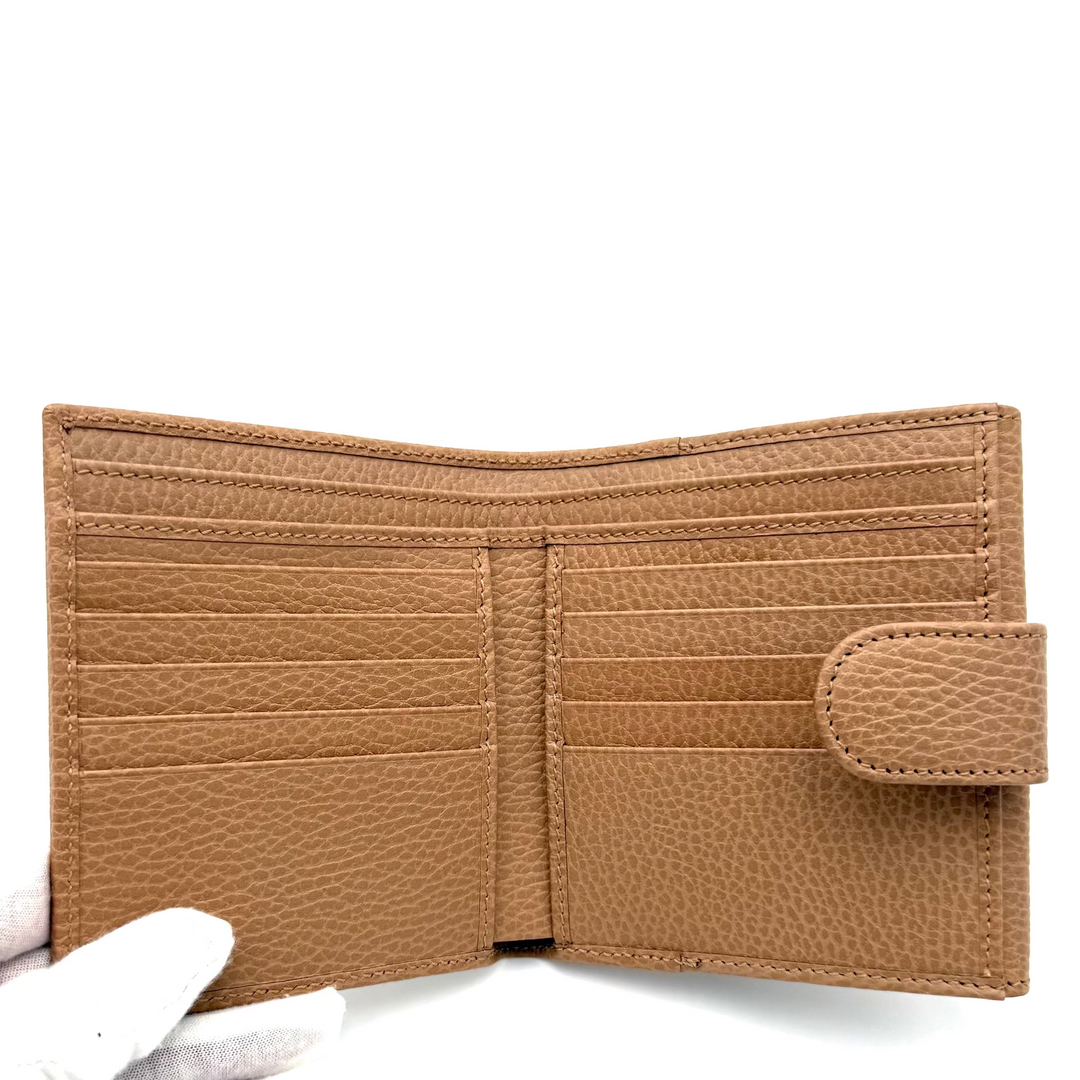 Dollar Calfskin Interlocking G French Wallet