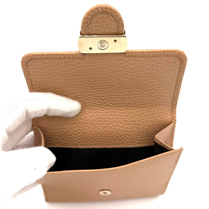 Dollar Calfskin Interlocking G French Wallet