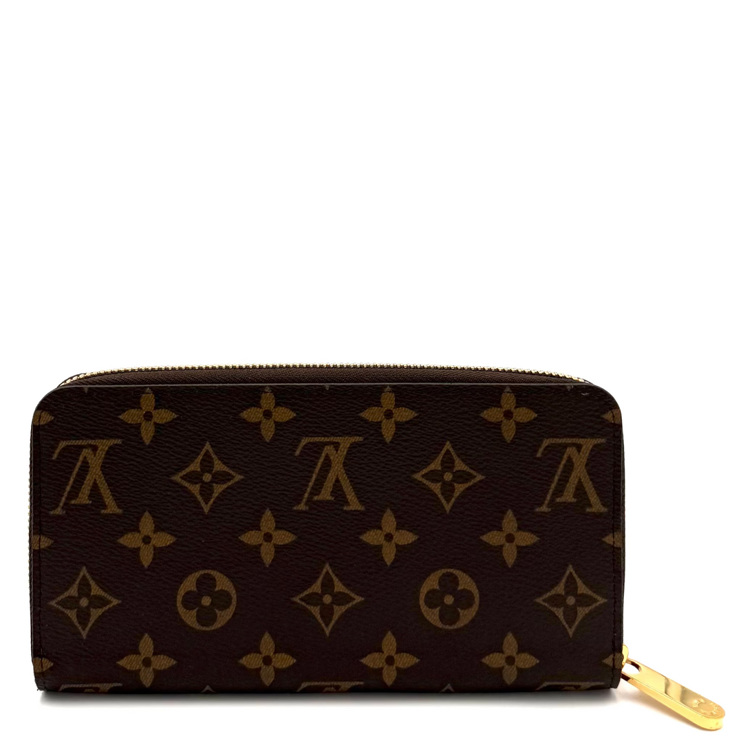 Zippy Monogram Canvas Poppy Interior Wallet
