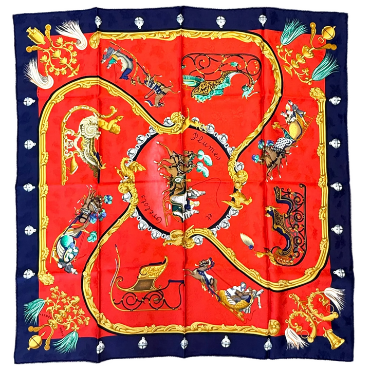 Plumes Et Grelots Silk Scarf by Julie Abadie