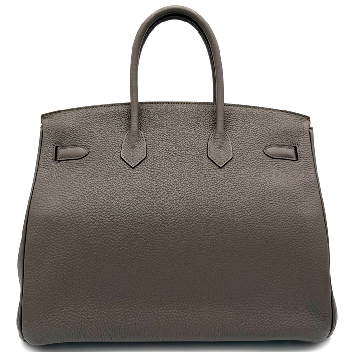 Birkin 35 Togo Leather Etain Bag With Palladium Hardware