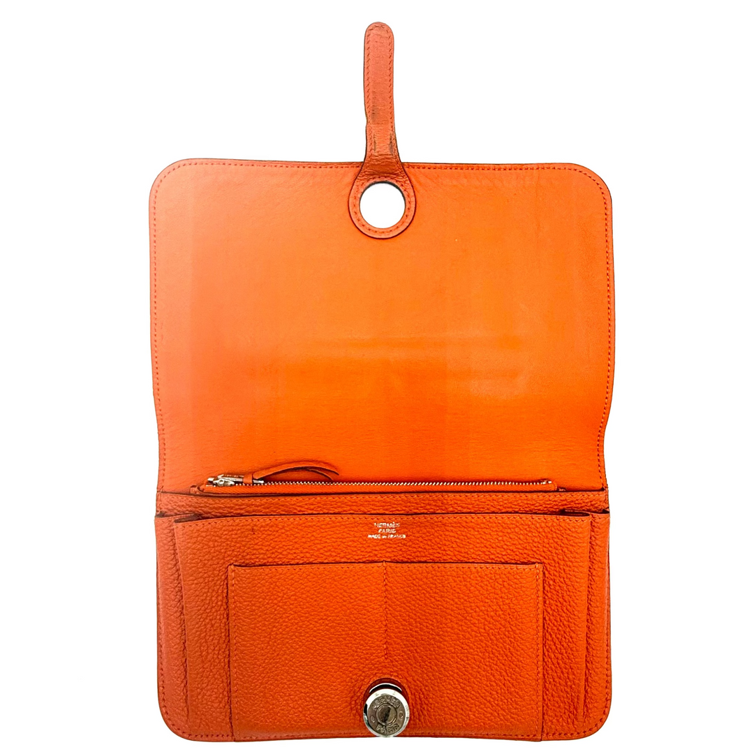 Dogon Duo Continental Clemence Leather Wallet