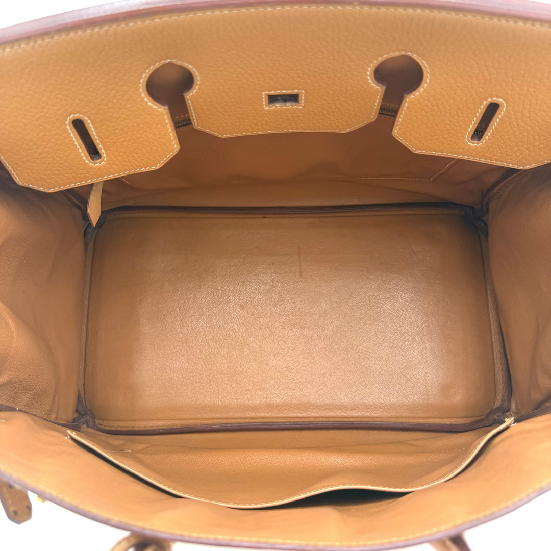 Birkin 35 Gold Clemence Leather with Gold Hardware