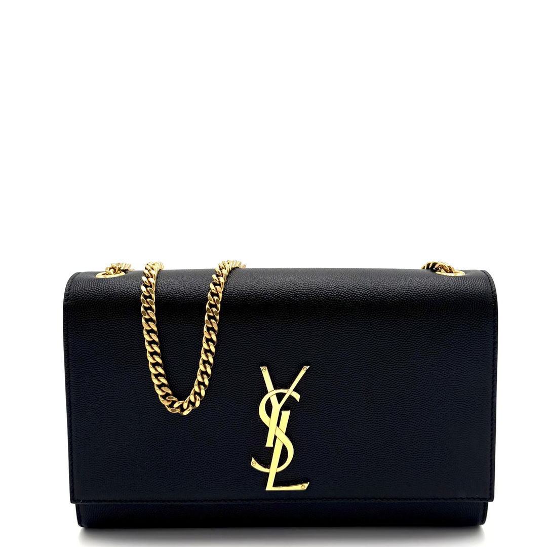 Kate Medium Grain de Poudre Embossed Leather Shoulder Bag