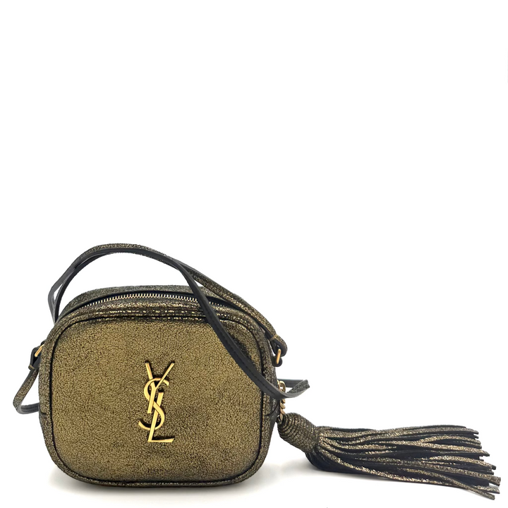 Classic Monogram Blogger Lamé Leather Bag
