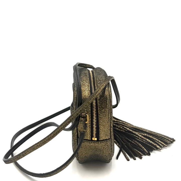 Classic Monogram Blogger Lamé Leather Bag
