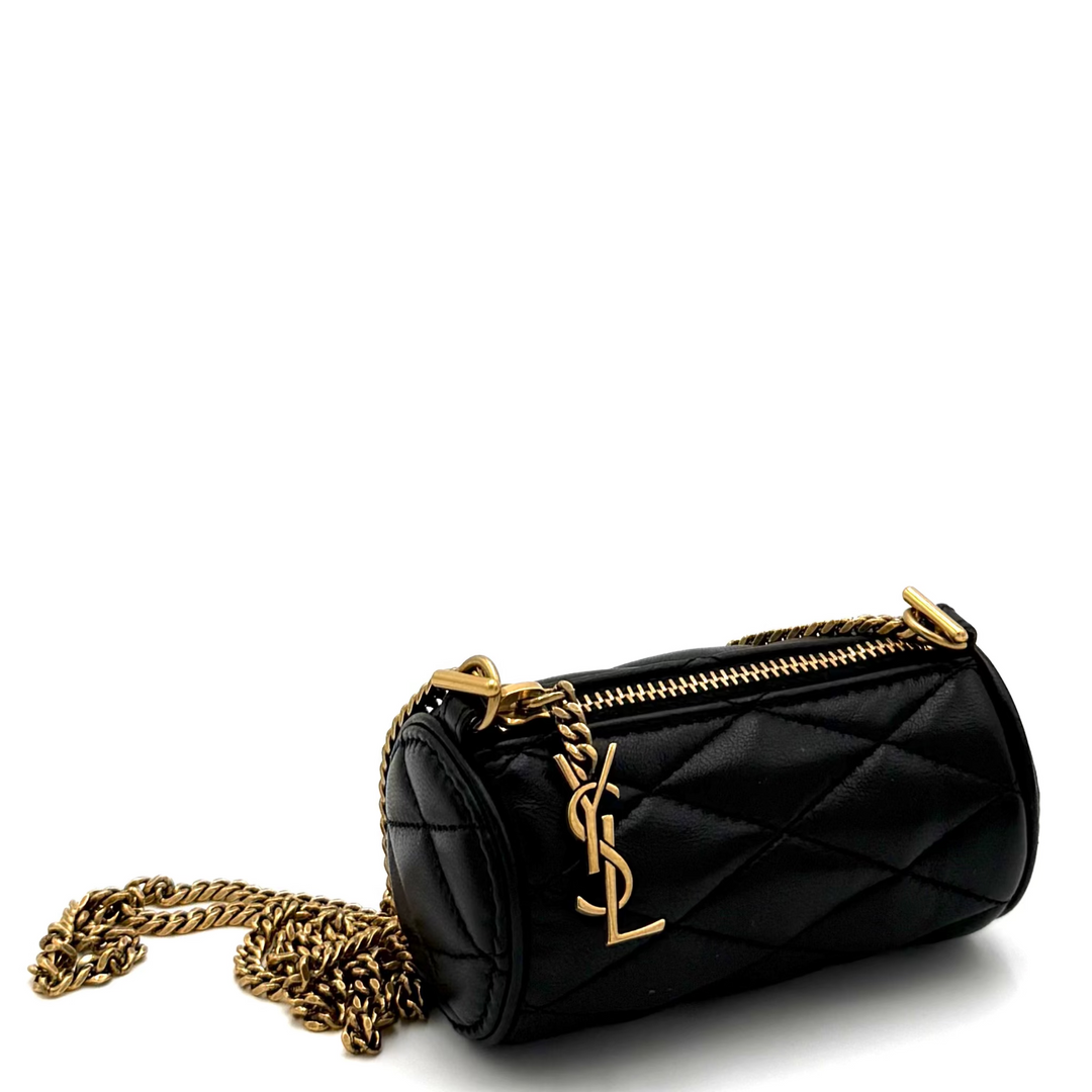 Micro Sade Quilted Leather Tube Bag
