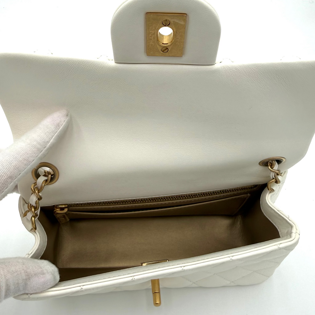 Pearl Crush Mini Rectangular Flap Bag