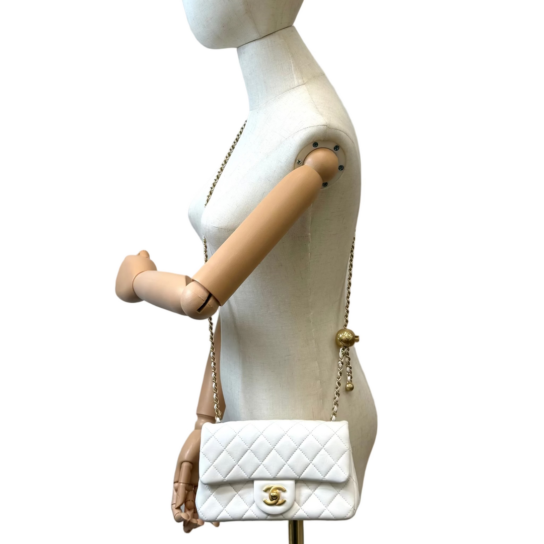 Pearl Crush Mini Rectangular Flap Bag