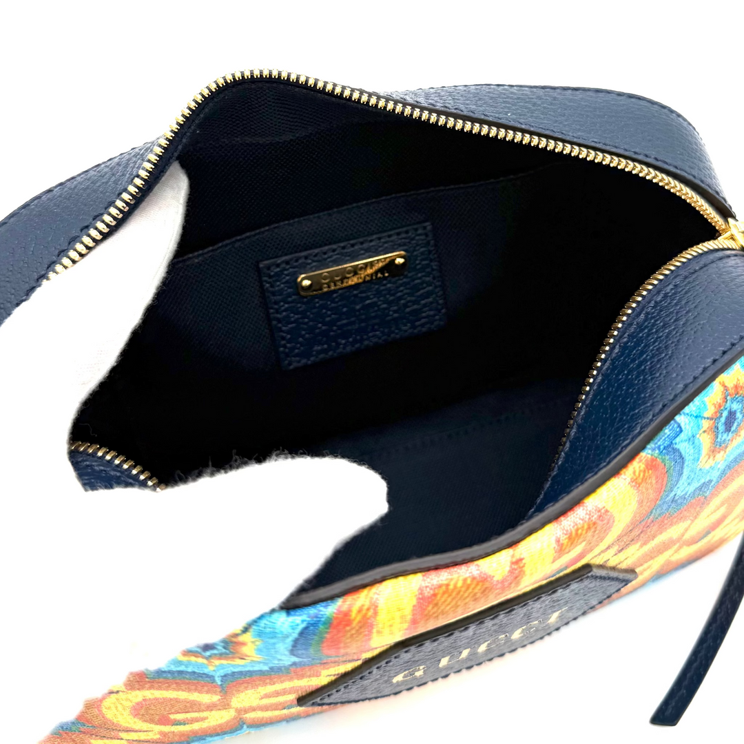 GG Supreme Kaleidoscope Calfskin Script Logo Camera Bag