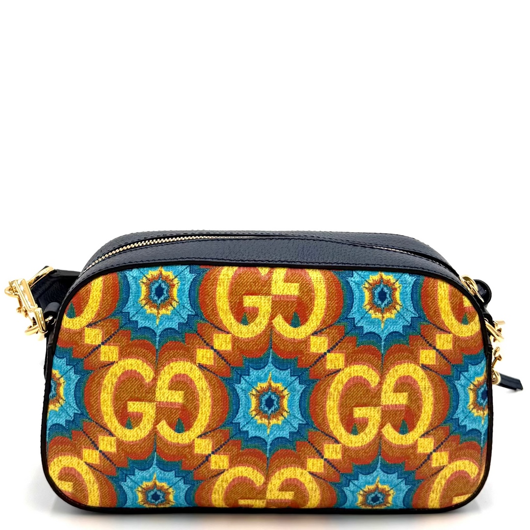 GG Supreme Kaleidoscope Calfskin Script Logo Camera Bag