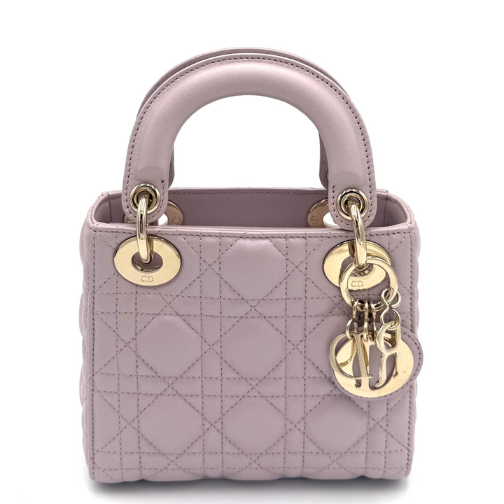 Lady Dior Mini Cannage Quilted Leather Bag