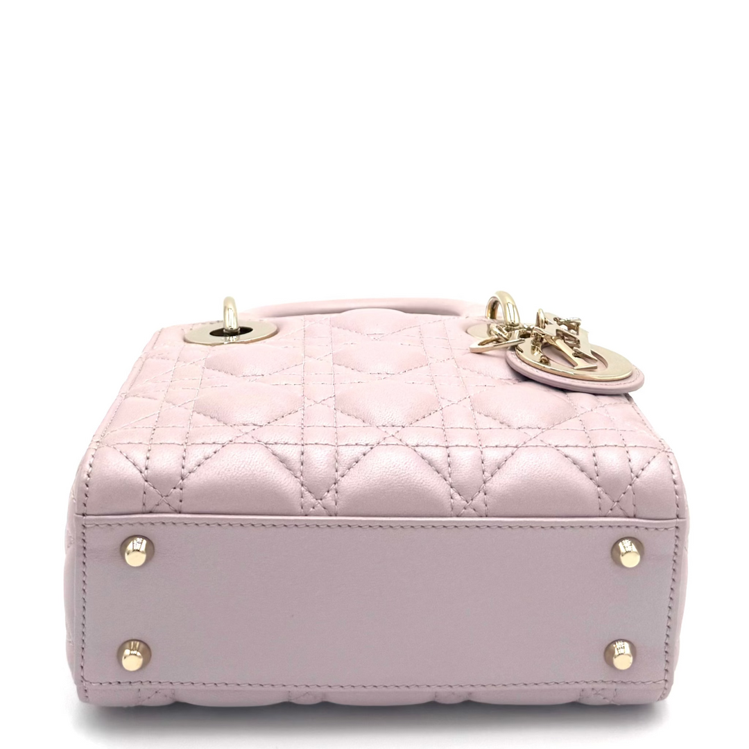 Lady Dior Mini Cannage Quilted Leather Bag