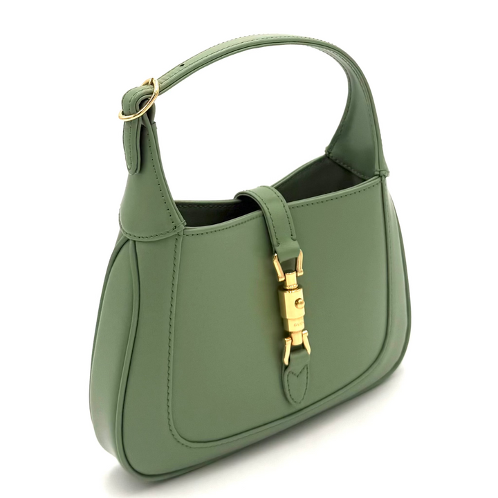 Jackie 1961 Lux Green Soil Grass Mini Leather Bag