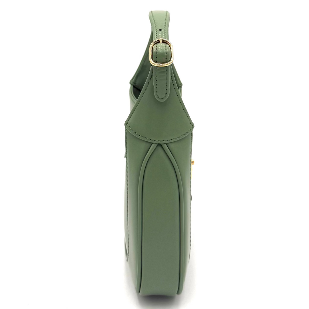 Jackie 1961 Lux Green Soil Grass Mini Leather Bag