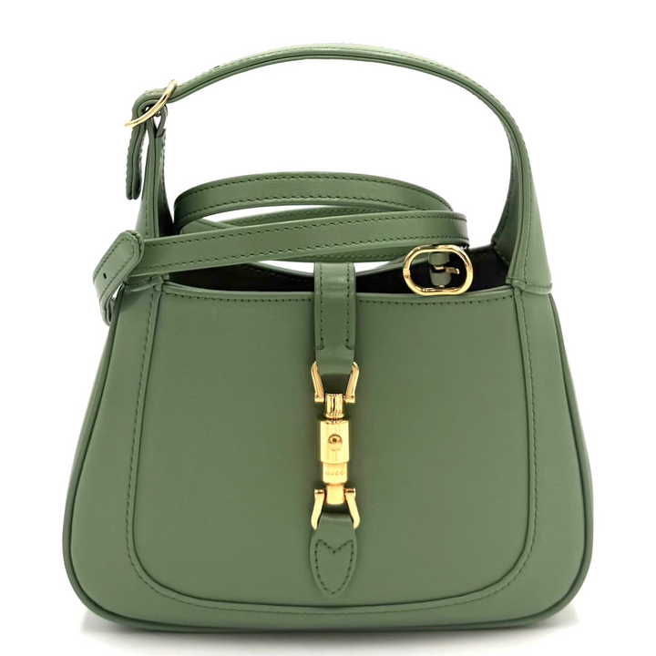 Jackie 1961 Lux Green Soil Grass Mini Leather Bag