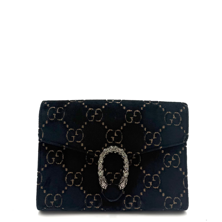 Dionysus Crystal Super Mini Velvet Bag