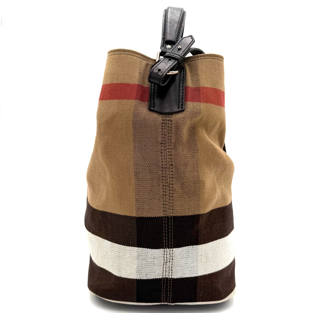 Ashby Medium Check Hobo Bucket Bag