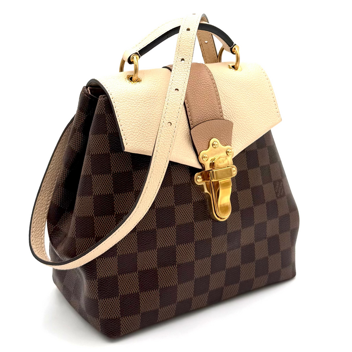 Clapton Damier Ebene Canvas Backpack Bag