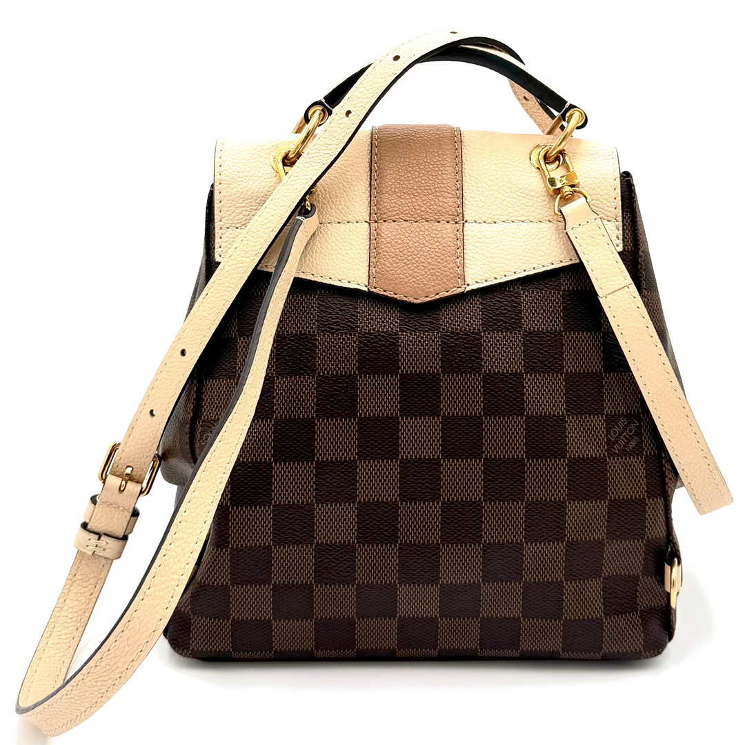 Clapton Damier Ebene Canvas Backpack Bag