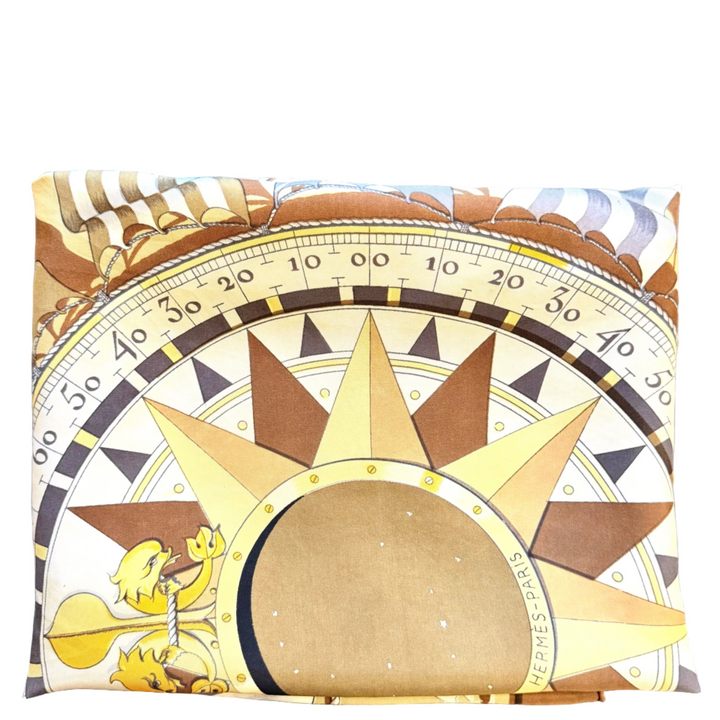 Rose Compas Silk Scarf by Jacques Eudel