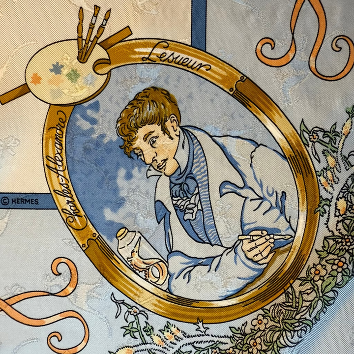 Le Geographe Silk Scarf by Sandra Laroche