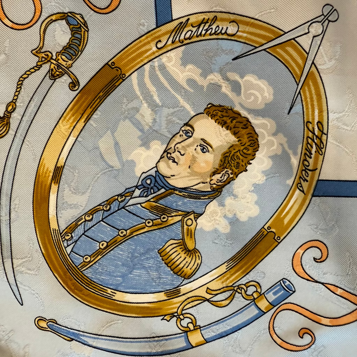 Le Geographe Silk Scarf by Sandra Laroche