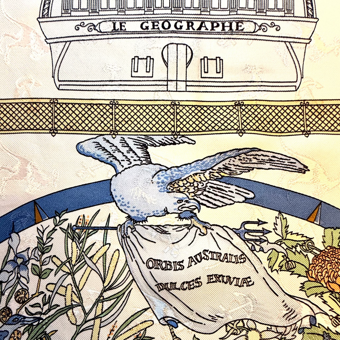 Le Geographe Silk Scarf by Sandra Laroche