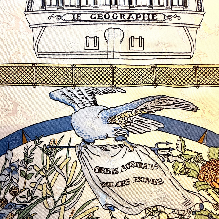 Le Geographe Silk Scarf by Sandra Laroche