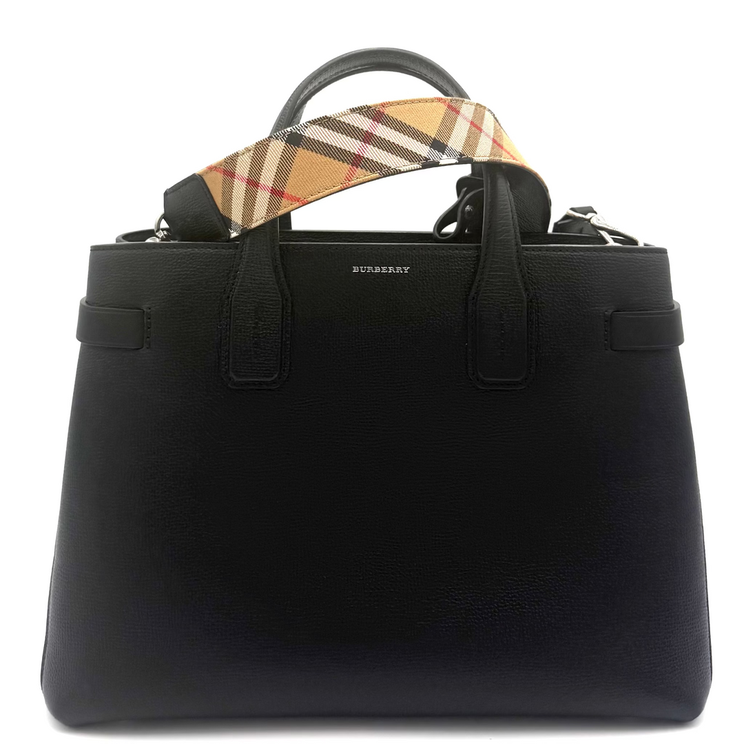 Banner Medium Pebbled Derby Leather Tote Bag