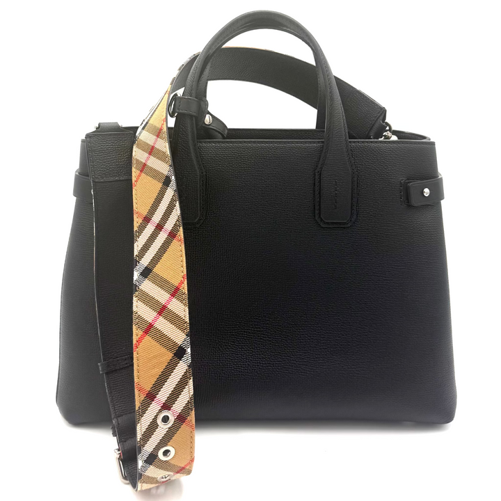 Banner Medium Pebbled Derby Leather Tote Bag