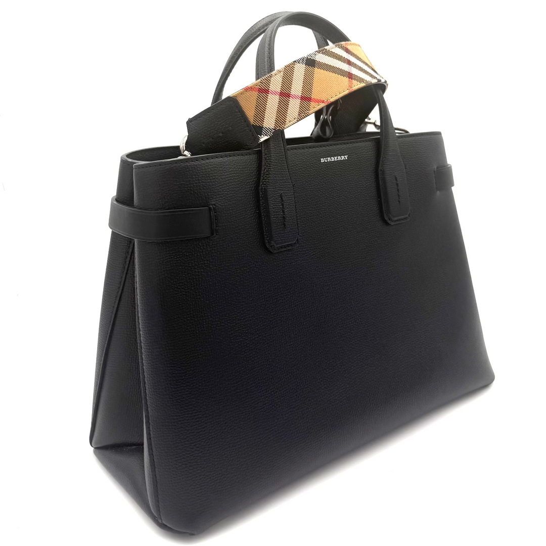 Banner Medium Pebbled Derby Leather Tote Bag