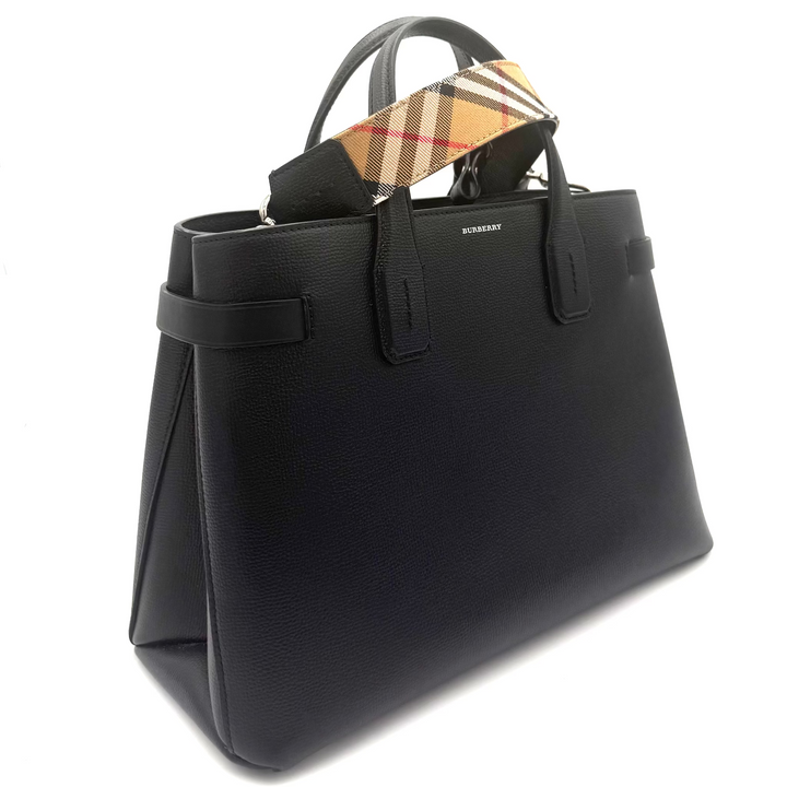 Banner Medium Pebbled Derby Leather Tote Bag