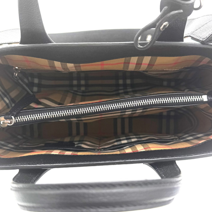 Banner Medium Pebbled Derby Leather Tote Bag