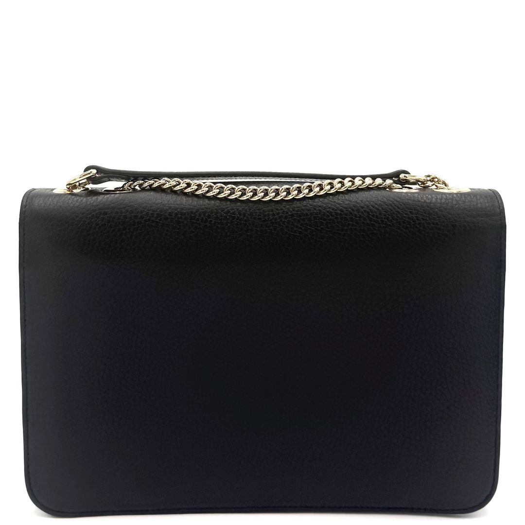 Dollar Interlocking G Medium Calfskin Leather Shoulder Bag