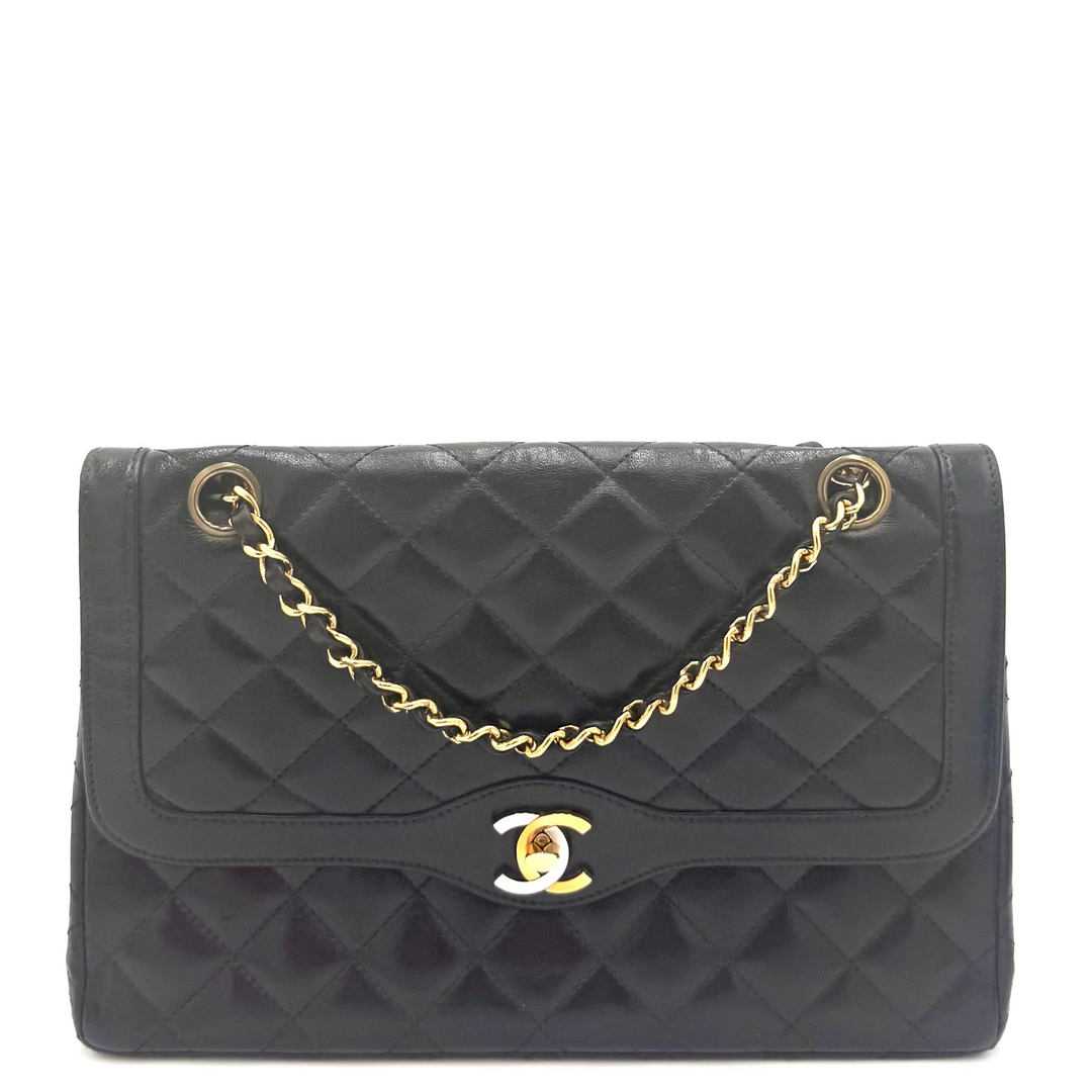 Paris Limited Edition Double Flap Lambskin Chain Bag