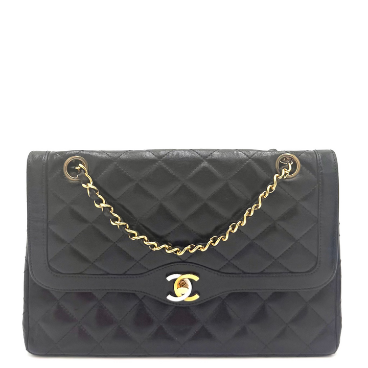 Paris Limited Edition Double Flap Lambskin Chain Bag