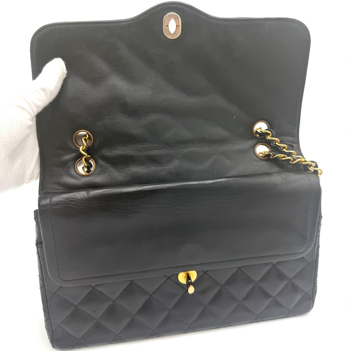 Paris Limited Edition Double Flap Lambskin Chain Bag