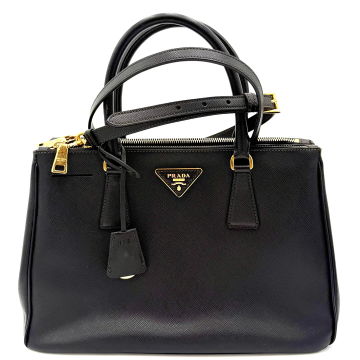 Galleria Saffiano Double Zip Medium Tote Bag
