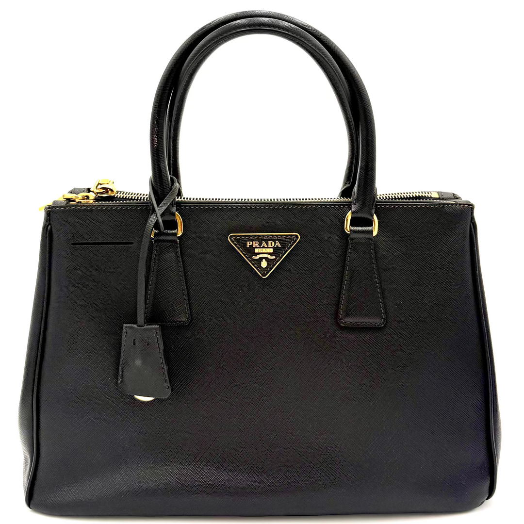 Galleria Saffiano Double Zip Medium Tote Bag