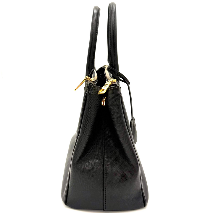 Galleria Saffiano Double Zip Medium Tote Bag