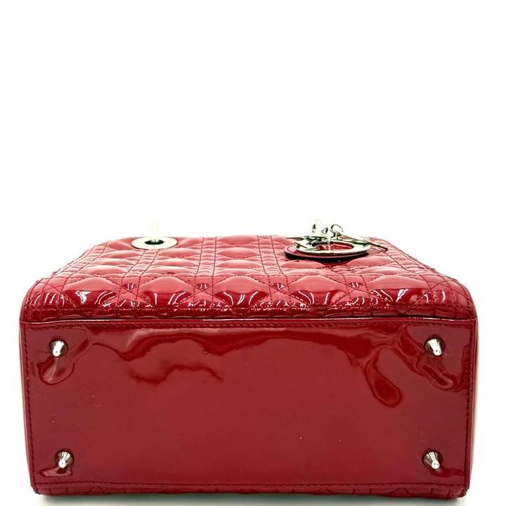 Lady Dior Medium Cannage Patent Leather Bag