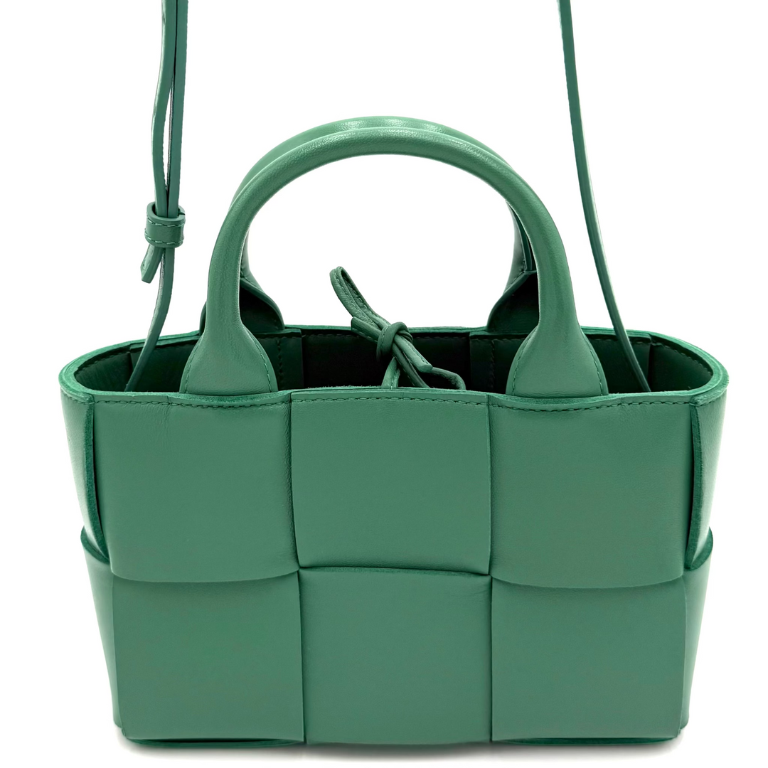 Intrecciato Candy Arco Tote in Mermaid Green