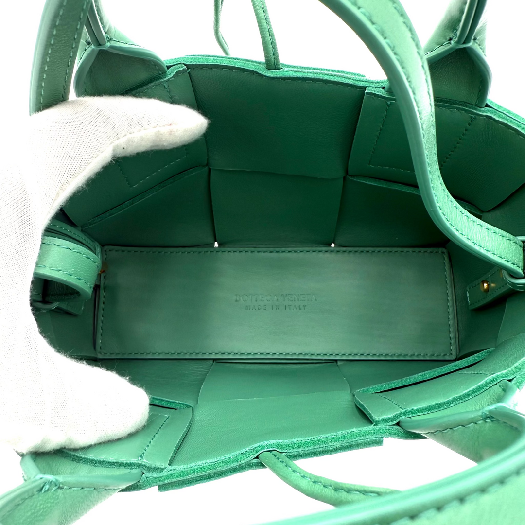 Intrecciato Candy Arco Tote in Mermaid Green
