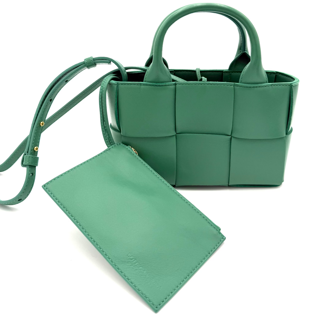 Intrecciato Candy Arco Tote in Mermaid Green